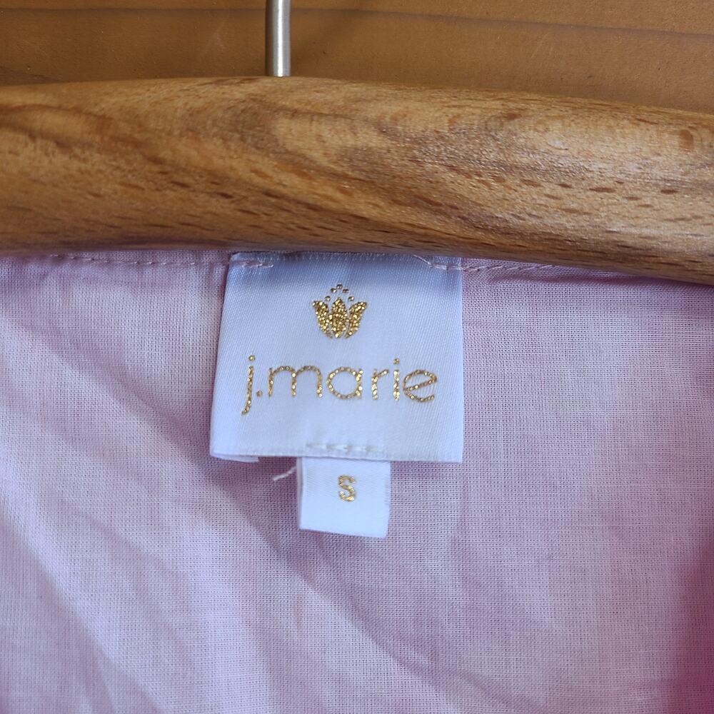 J. Marie Maisie Dress V-Neck Sorority S NWOT Pink Floral Preppy Puff Sleeve - Picture 3 of 5